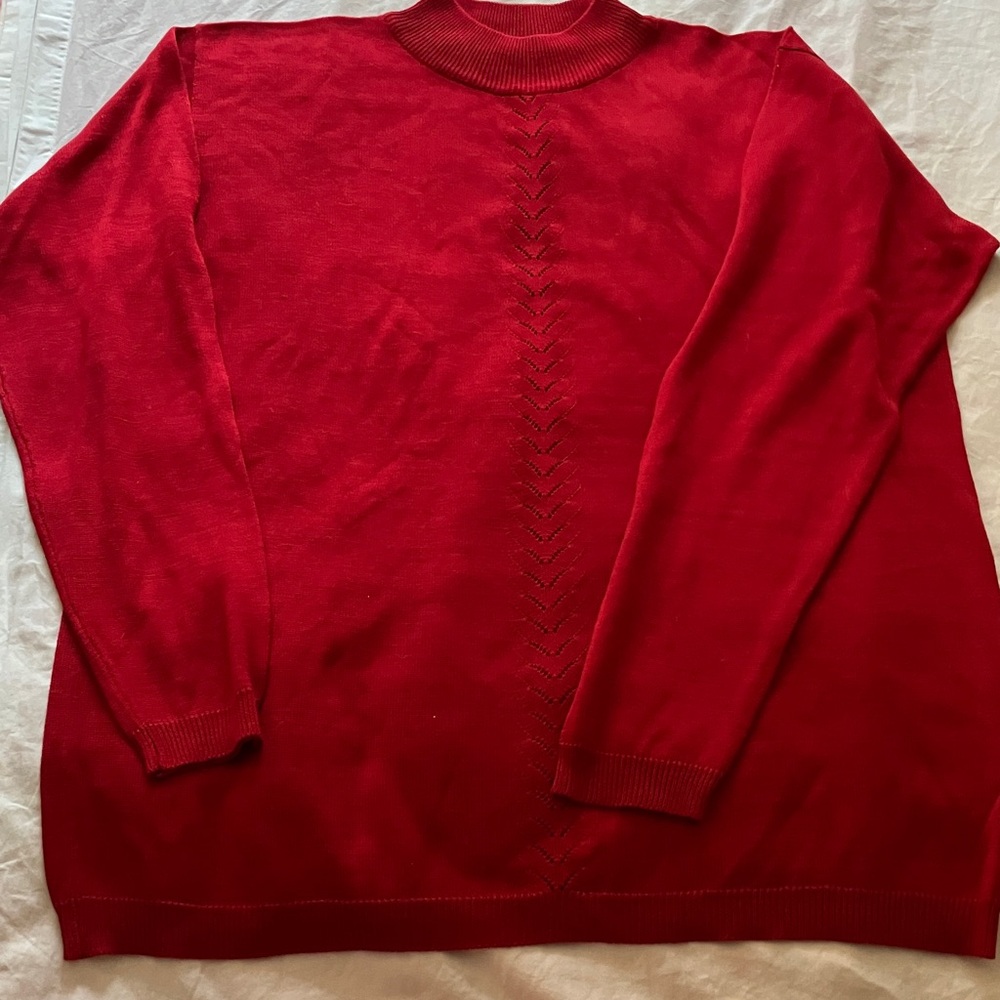 Elegant Red Women's Sweater Cardigan